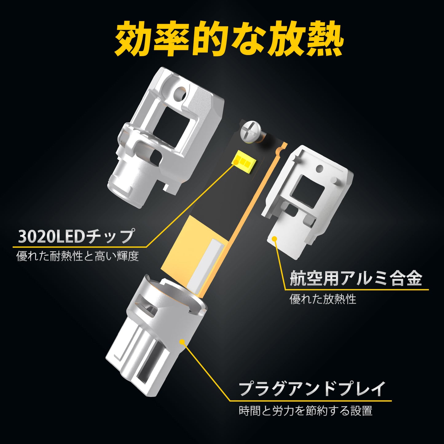 Luxnexu T10 LED ホワイト 6500K 高輝度 CANBUS対応 無極性 ポジションランプ ナンバー灯 ルームランプ 車検対応