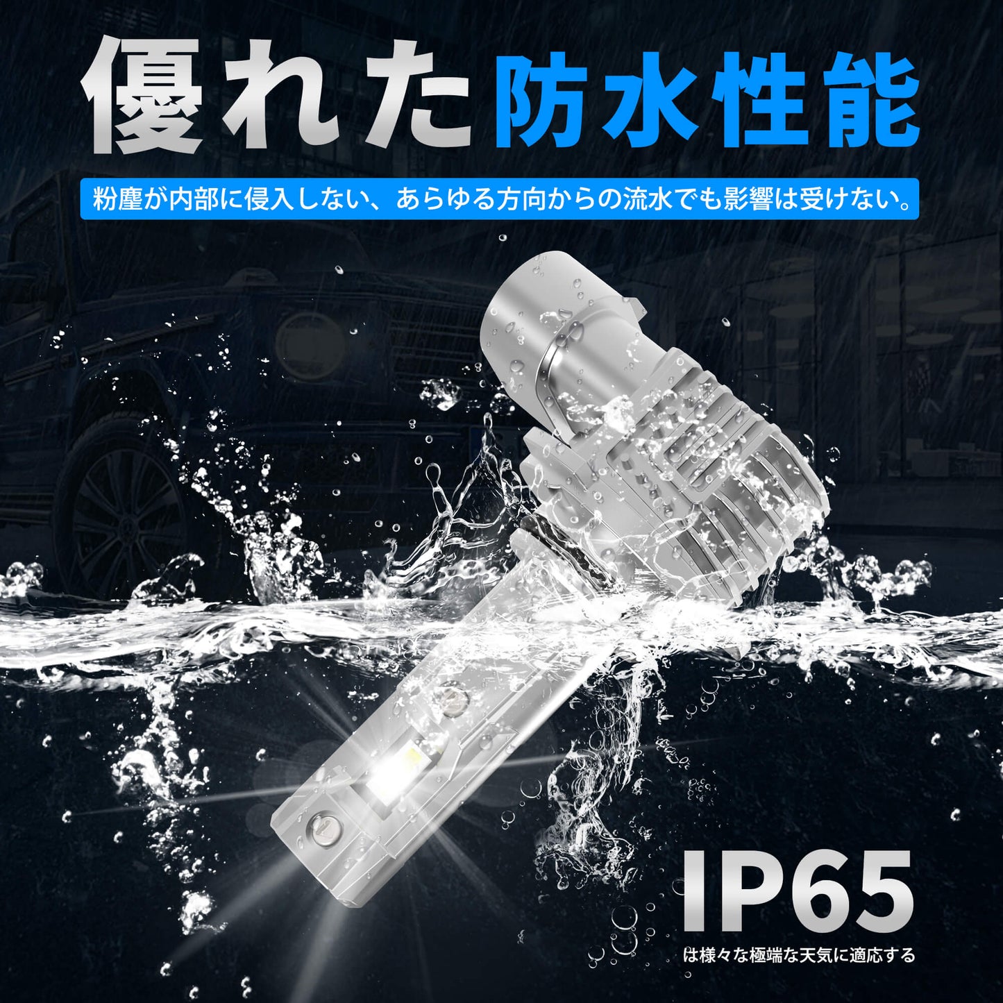 Luxnexu HB3 LED ヘッドライト 8000LM 6000K 車検対応 ハイビーム ファンレス 簡単取付 DC12V