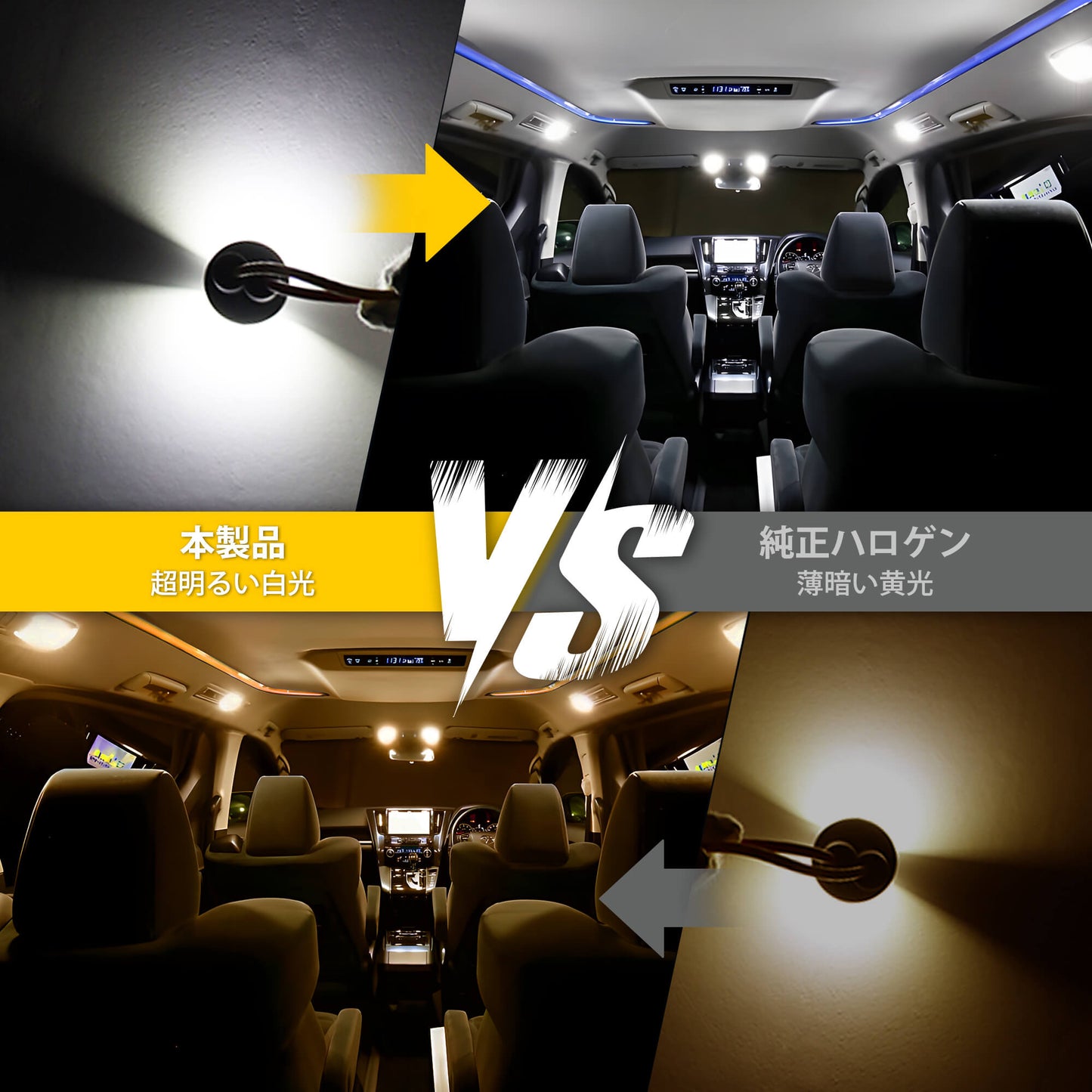 Luxnexu T10 LED ホワイト 6500K 高輝度 CANBUS対応 無極性 ポジションランプ ナンバー灯 ルームランプ 車検対応