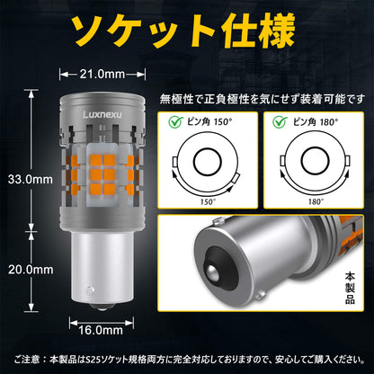 Luxnexu S25 LEDウインカー 発光イメージ