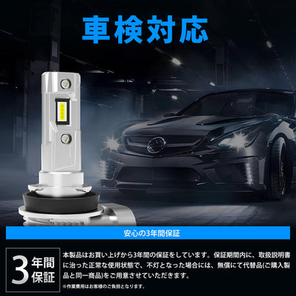 Luxnexu H11 H8 H16 LED フォグランプ ヘッドライト 6500K 高輝度 小型設計 DC12V