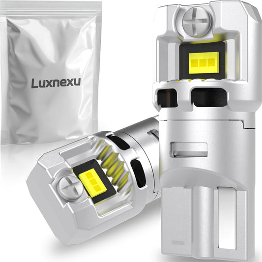 Luxnexu T10 LED ホワイト 6500K 高輝度 CANBUS対応 無極性 ポジションランプ ナンバー灯 ルームランプ 車検対応