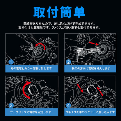 Luxnexu H11 H8 H16 LED フォグランプ ヘッドライト 6500K 高輝度 小型設計 DC12V
